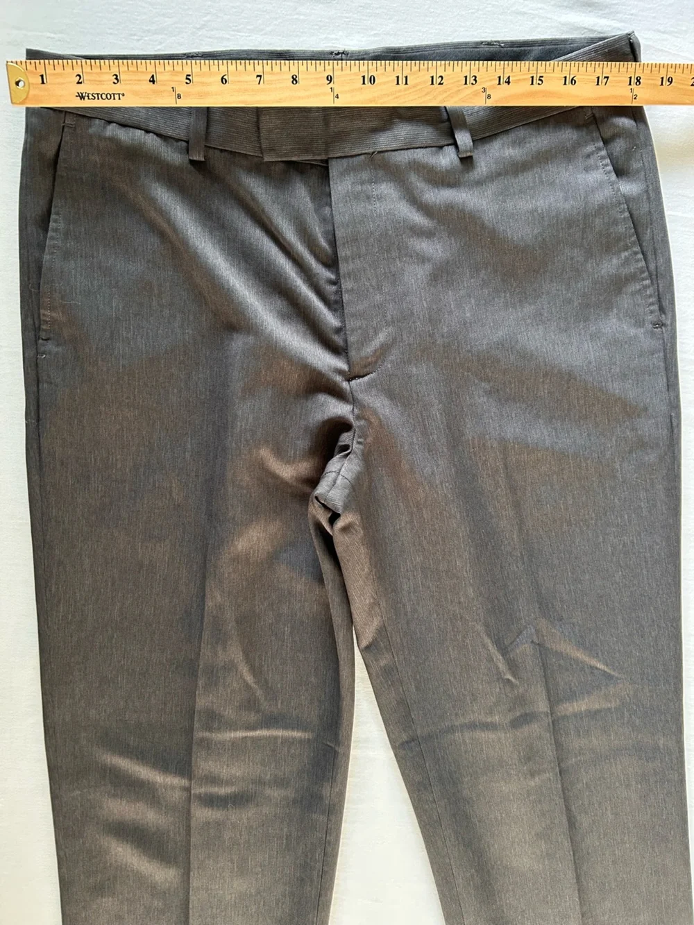 Kenneth Cole Reaction Dress Pants Mens Gray ~38x32 Flat Front Career